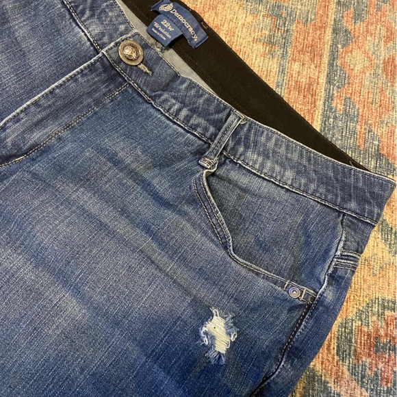 Democracy “Ab”solution Straight Leg Distressed Jeans Size 22W - Picture 4 of 6